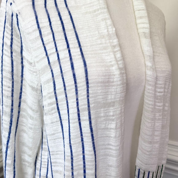 NIC + ZOE Lightweight Linen Blend Open Front Boho Duster Size L - Picture 11 of 13